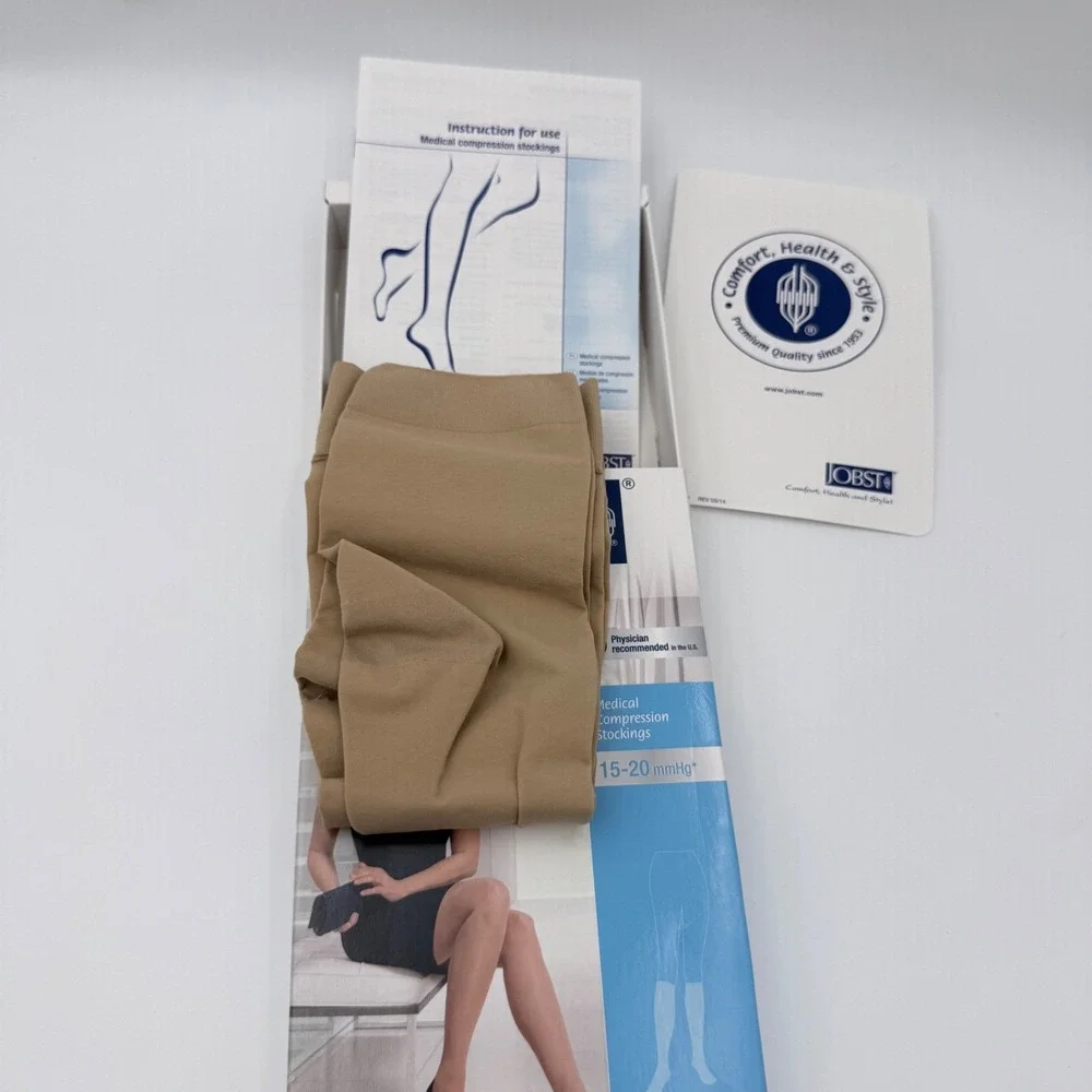 JOBST UltraSheer 15-20 mmHg Medical Compression Knee High Stockings Beige New‎
